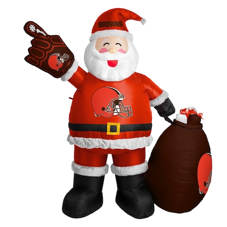 Logo Brands Cleveland Browns Santa Claus Yard Inflatable 608-100-SC